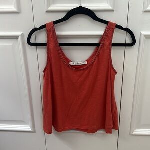 Burnt orange flowy tank top
